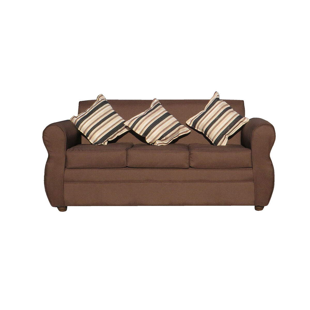 Juego de Living Almore Francia Sof&aacute; 3 Cuerpos + Dos Sillones 1 Cuerpo Caf&eacute;