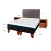 Cama Europea CIC Green Infinity King + 1 Respaldo + 2 Veladores Kavery