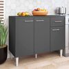 Mueble de Cocina Base Vekkahome Evandro Gris
