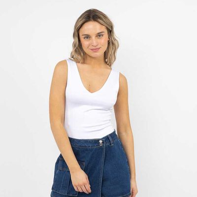 Body Sin Mangas Mujer Icono Blanco, Color-2, Fucsia, Negro