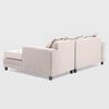 Sofá Seccional Derecho Living Factory Milan 3 Cuerpos Beige