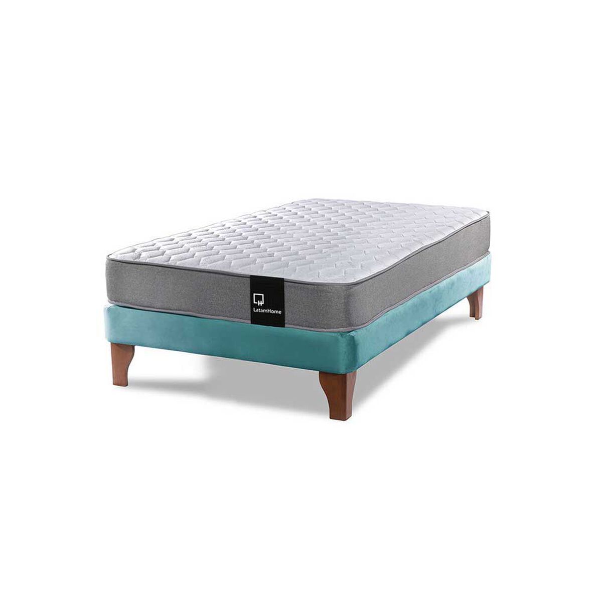 Cama Europea Latam Home 1,5 Plazas Zen Best Turquesa