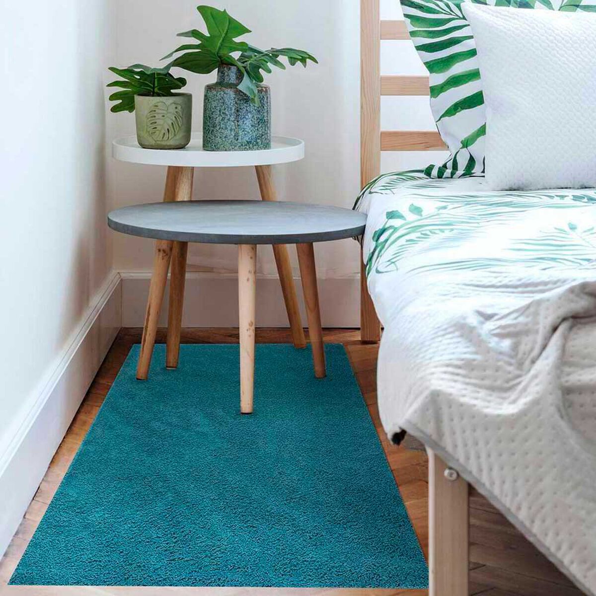 Alfombra Dib Shaggy Colors 50 x 90 cm Turquesa