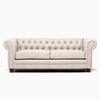 Sof&aacute; Barra Design Chesterfield 3 Cuerpos Skin Beige