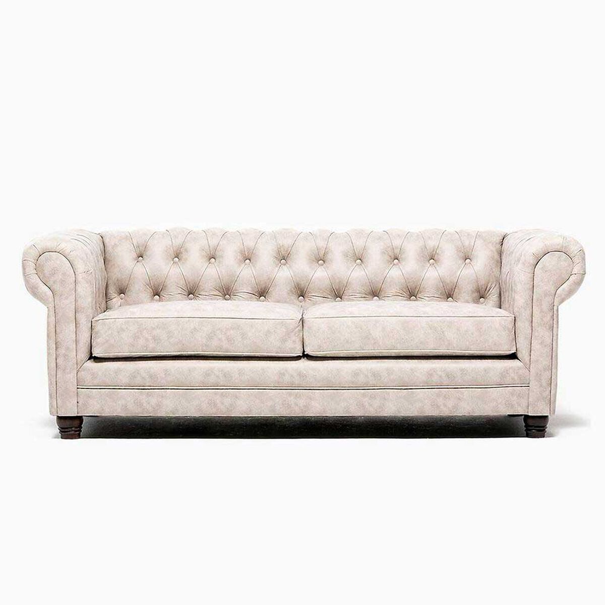 Sof&aacute; Barra Design Chesterfield 3 Cuerpos Skin Beige