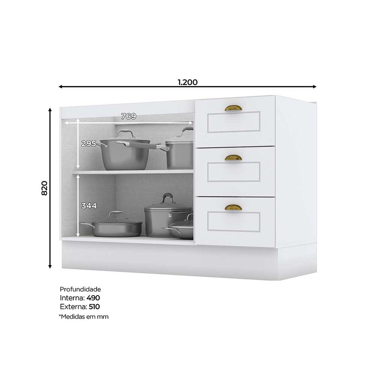 Combo Cocina Mueble A&eacute;reo + Base Home Mobili Americana 120 cm Natural