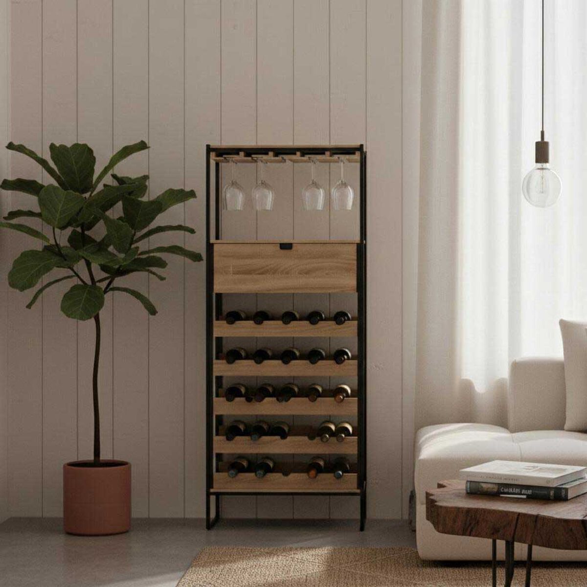 Bar Cava 5Five 25 Botellas Aliaj Caf&eacute; Negro