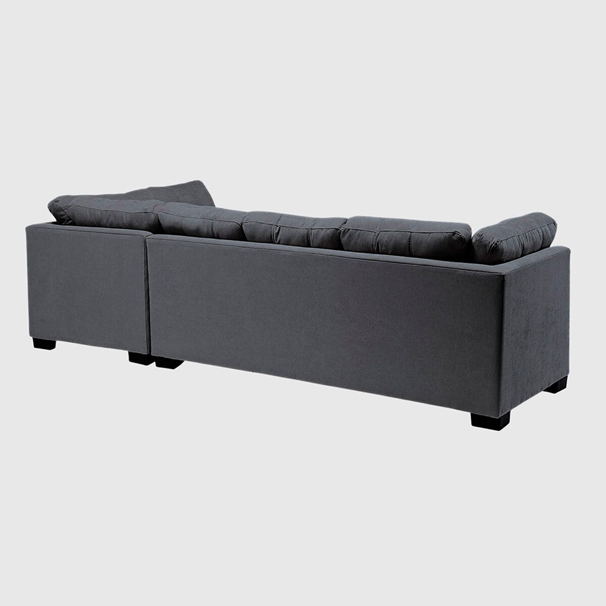 Seccional Derecho Muebles MPR Edimburgo 5 Cuerpos Gris Oscuro