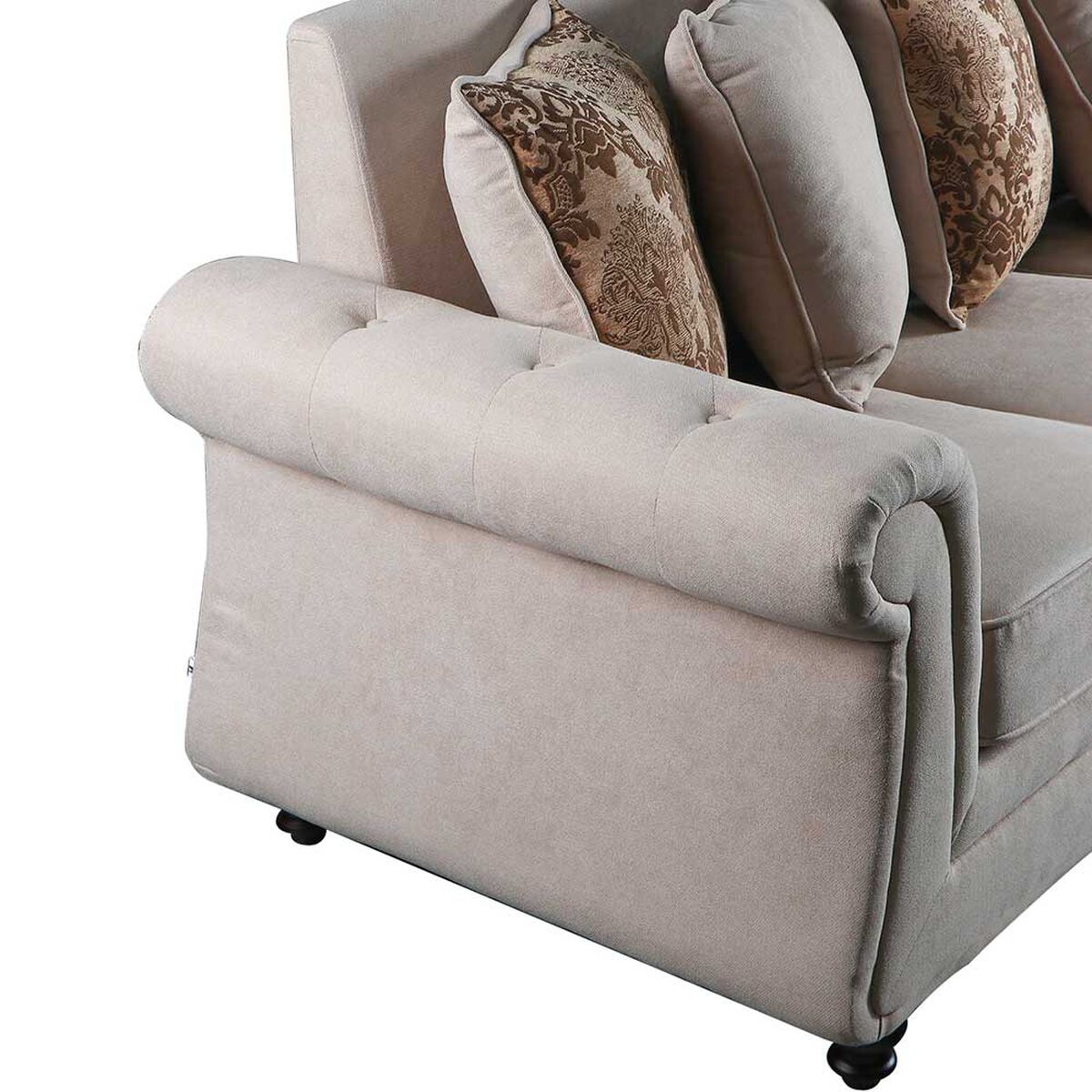 Sofá Universal Market Winston 3 Cuerpos Beige