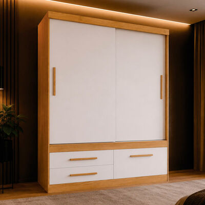 Closet Yardas Emilia 2 Puertas 3 Cajones Freij&oacute; Blanco