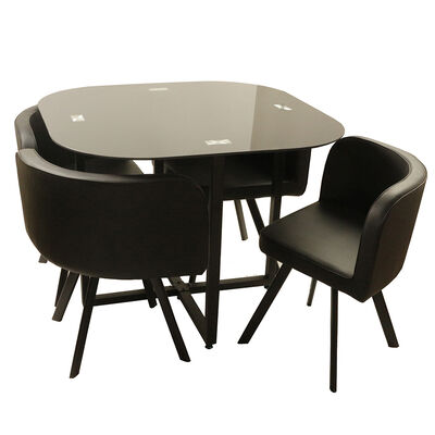 Juego de Comedor Casanova Dalia 4 Sillas Negro