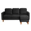 Sofá Seccional Intercambiable Latam Home Venecia 3 Cuerpos Negro