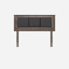 Cama Europea Rosen 2 Plazas Tempo + Respaldo Rachel Gris
