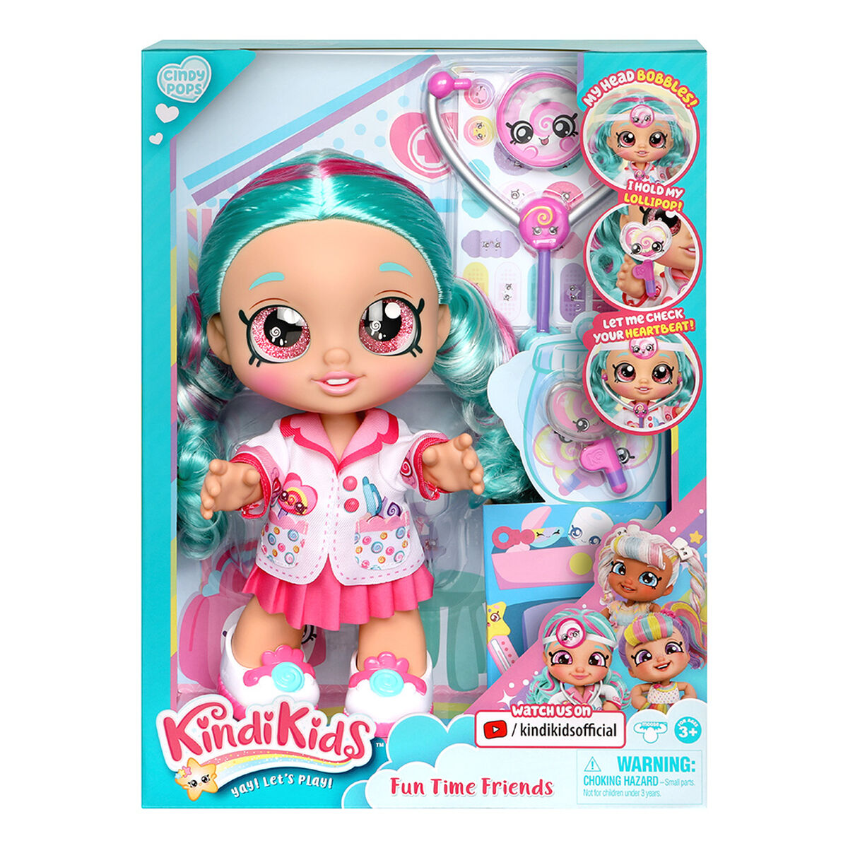 Muñeca Amigas de Diversión Dr. Cindy Pops Kindi Kids
