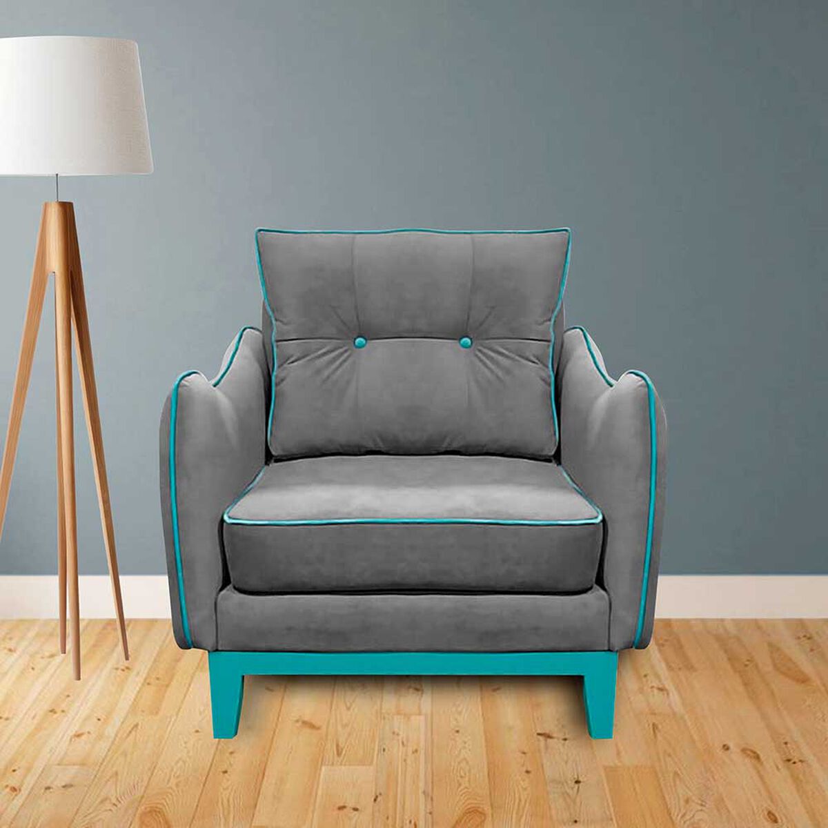 Sillón Living Factory Vintage Gris