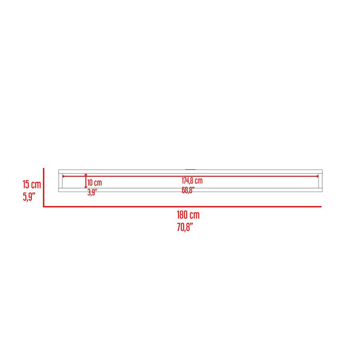Panel TV TuHome Luft Hasta 75" Wengue