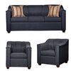 Juego de Living Ruzam Mobel Venecia  Sofá 3 Cuerpos + Dos Sillones 1 Cuerpo Lino Marengo