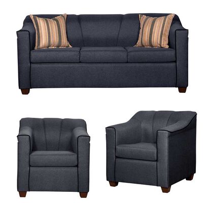 Imagen 1 del producto Juego de Living Ruzam Mobel Venecia  Sofá 3 Cuerpos + Dos Sillones 1 Cuerpo Lino Marengo