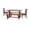 Juego de Comedor Latam Home Sevilla Girona 2 Sillas + 2 Bancas Velvet Gris