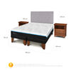 Cama Europea CIC Green Infinity King + 1 Respaldo + 2 Veladores Ganges