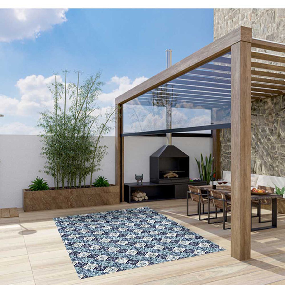 Alfombra Davanti Blue Tile 152 x213 Blue Tile