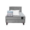 Cama Europea Latam Home 1,5 Plazas Cannon Gris