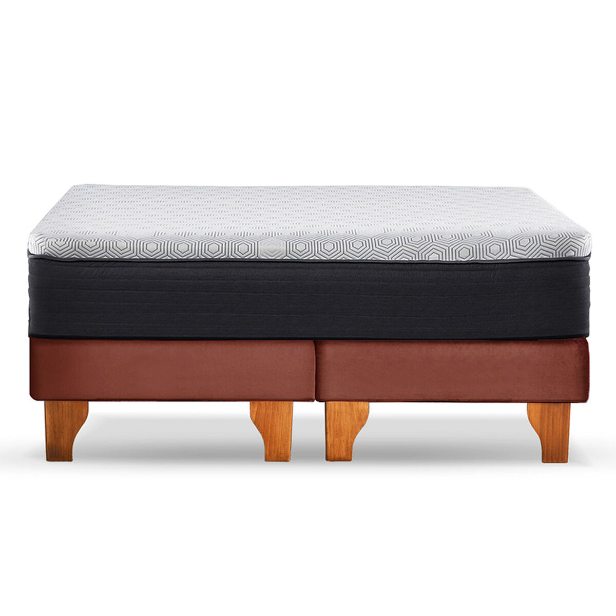 Cama Europea Latam Home 2 Plazas New Top BD Chocolate