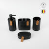 Set 4 Piezas Accesorios de Baño Simplit Cerámica Negro