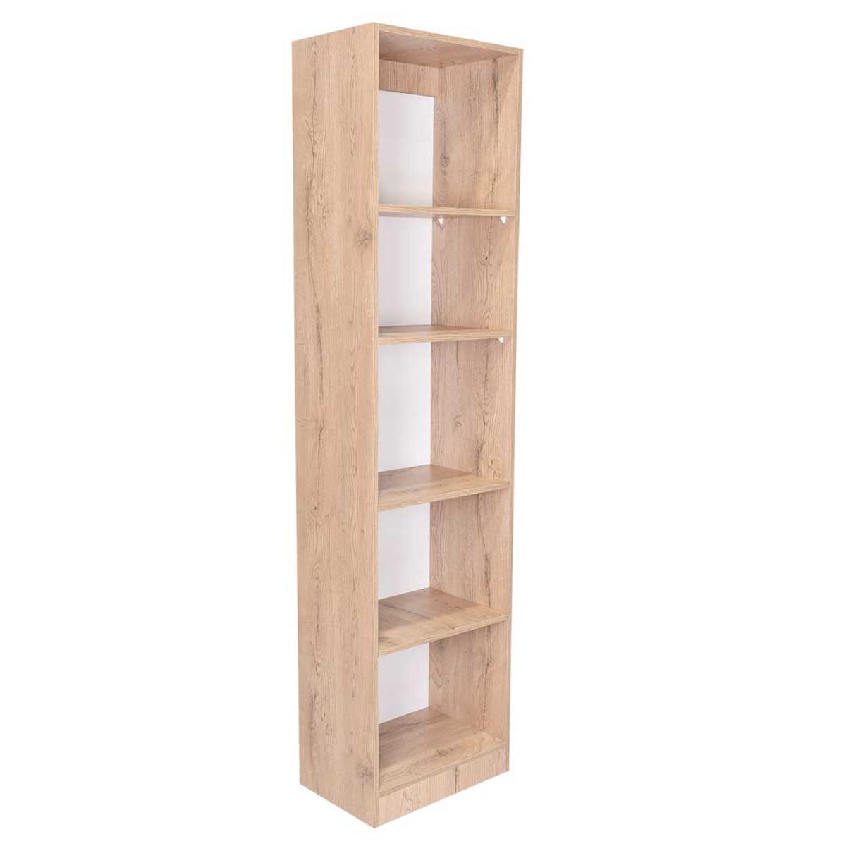 Biblioteca Recta TuHome Home E2 Macadamia Cart&oacute;n Blanco