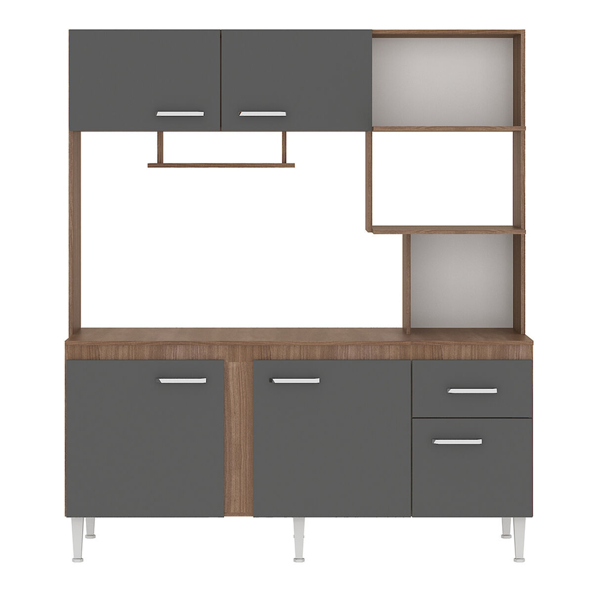 Kit Cocina Vekkahome Sevilha 5 Puertas Gris