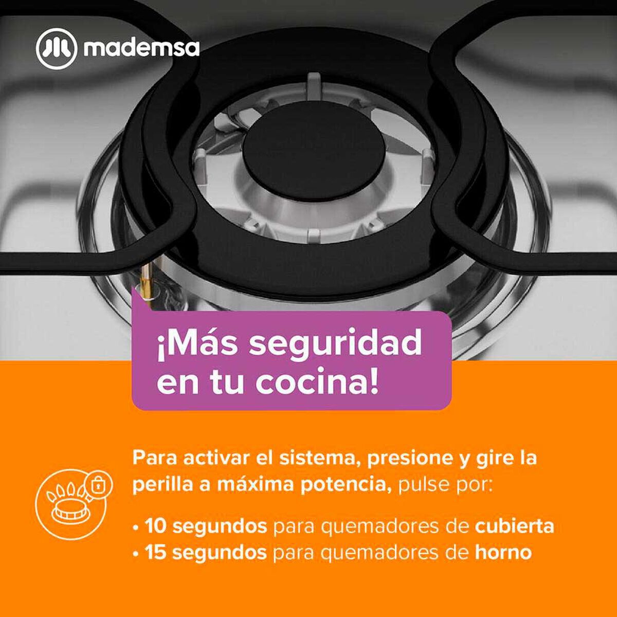 Cocina a Gas Mademsa M 920 T 5 Quemadores