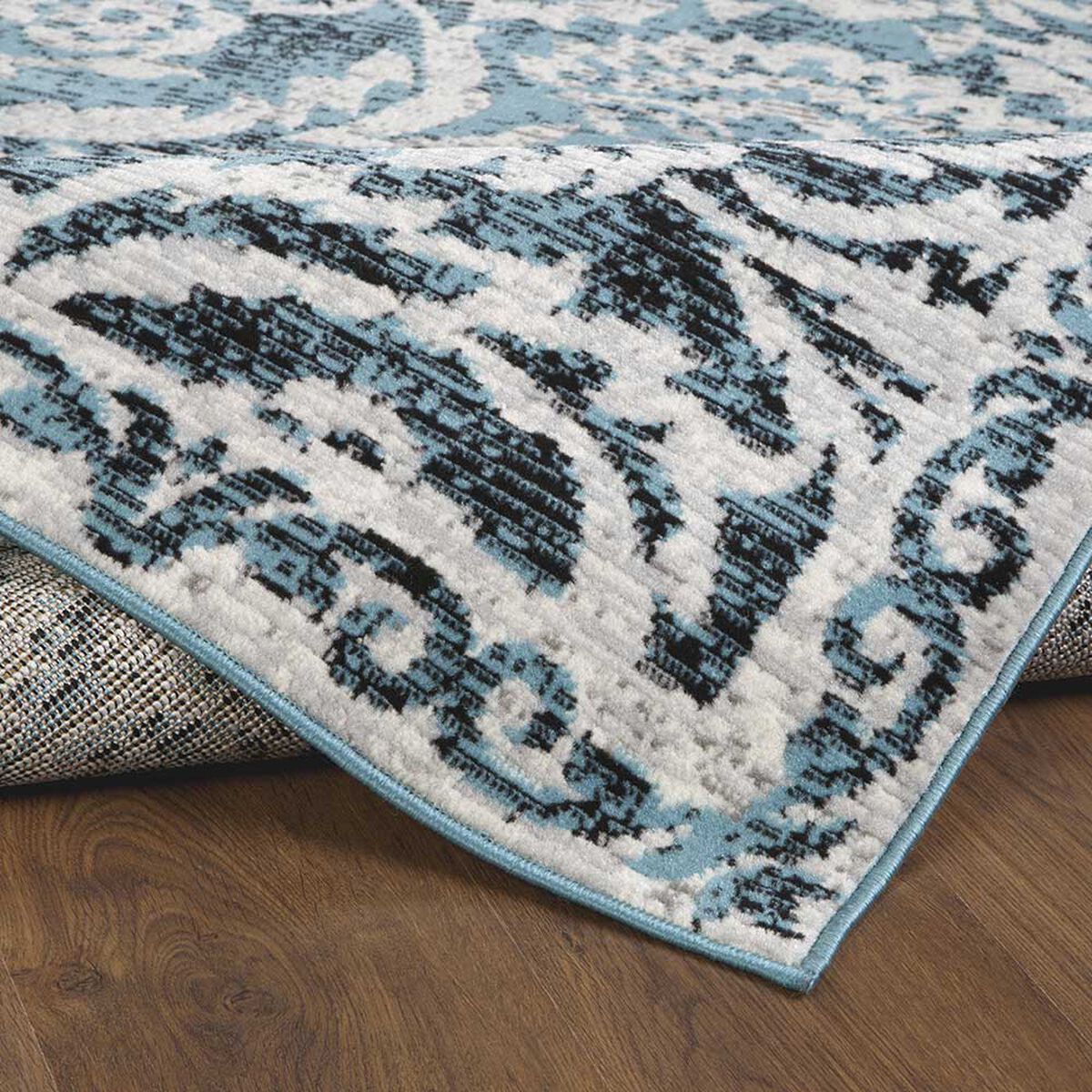 Alfombra de Pasillo Modalfo Kashan King Azul 66 x 430 cm