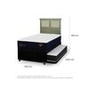 Cama Nido CIC 1,5 Plazas Premium + Respaldo Torino Olivo