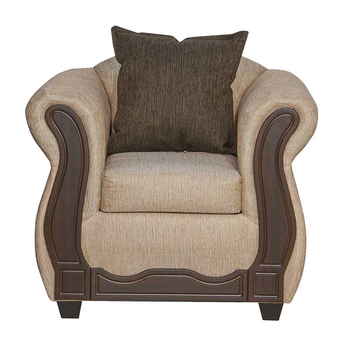 Juego de Living Black Factory Serrana Sofá 3 Cuerpos + Dos Sillones 1 Cuerpo Beige