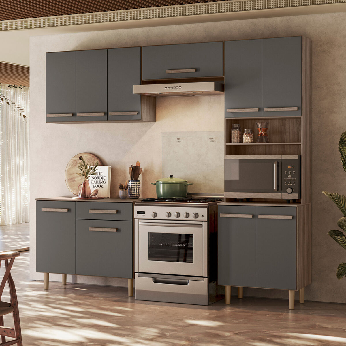 Kit De Cocina Vekkahome Lemon Gris