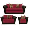 Juego de Living Elegant Detail Minesota Sof&aacute; 3 Cuerpos + Sof&aacute; 2 cuerpos + Sill&oacute;n 1 Cuerpo Rojo