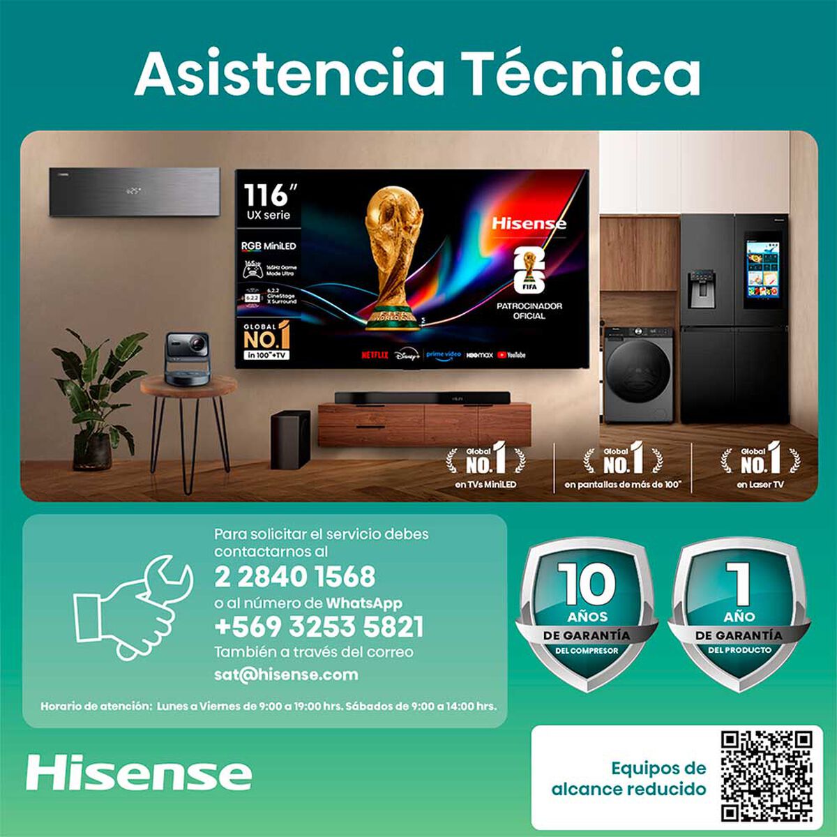 Refrigerador Hisense RS3P428NEDA Side By Side 441 lts. Inox