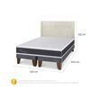 Cama Europea CIC Base Dividida 2 Plazas Ortopedic + Respaldo Milan Alpino