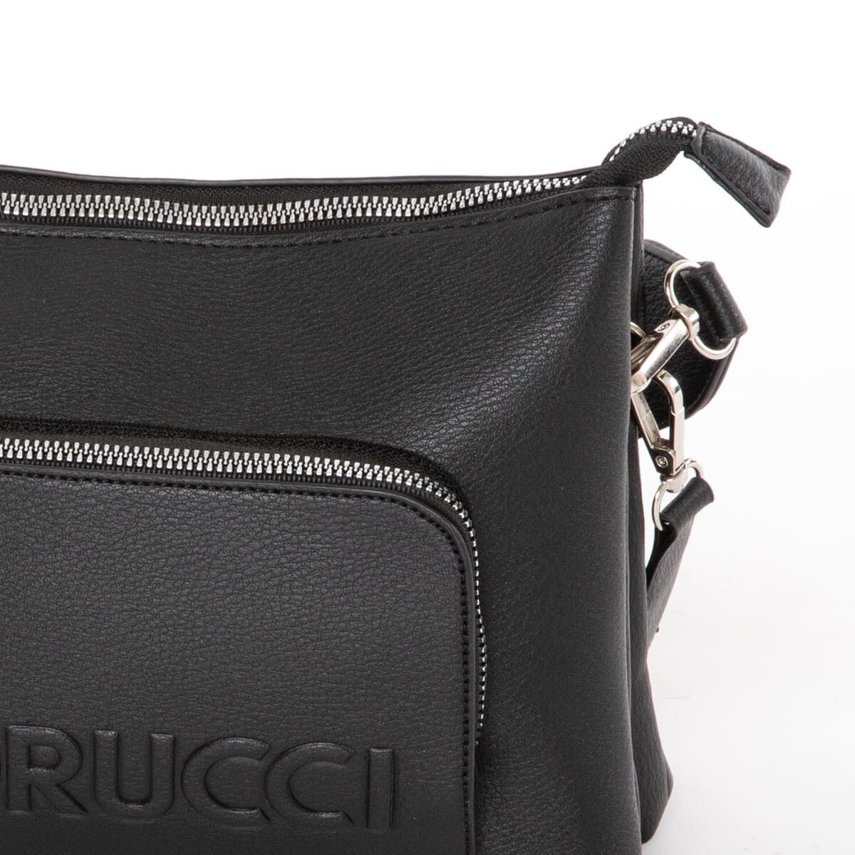 Cartera Cross Bag Mujer Negro Eco Cuero Fiorucci