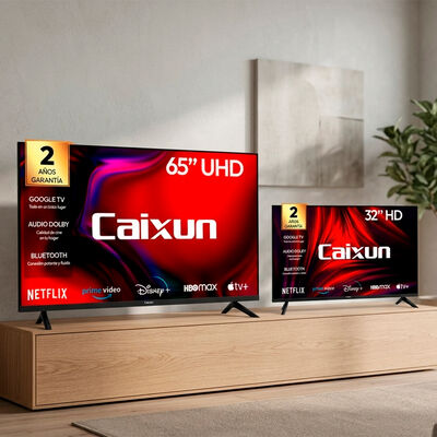 Combo LED 65" Caixun C65V1UG Smart TV 4K UHD + Smart TV LED 32" Caixun HD Google TV C32V1HG