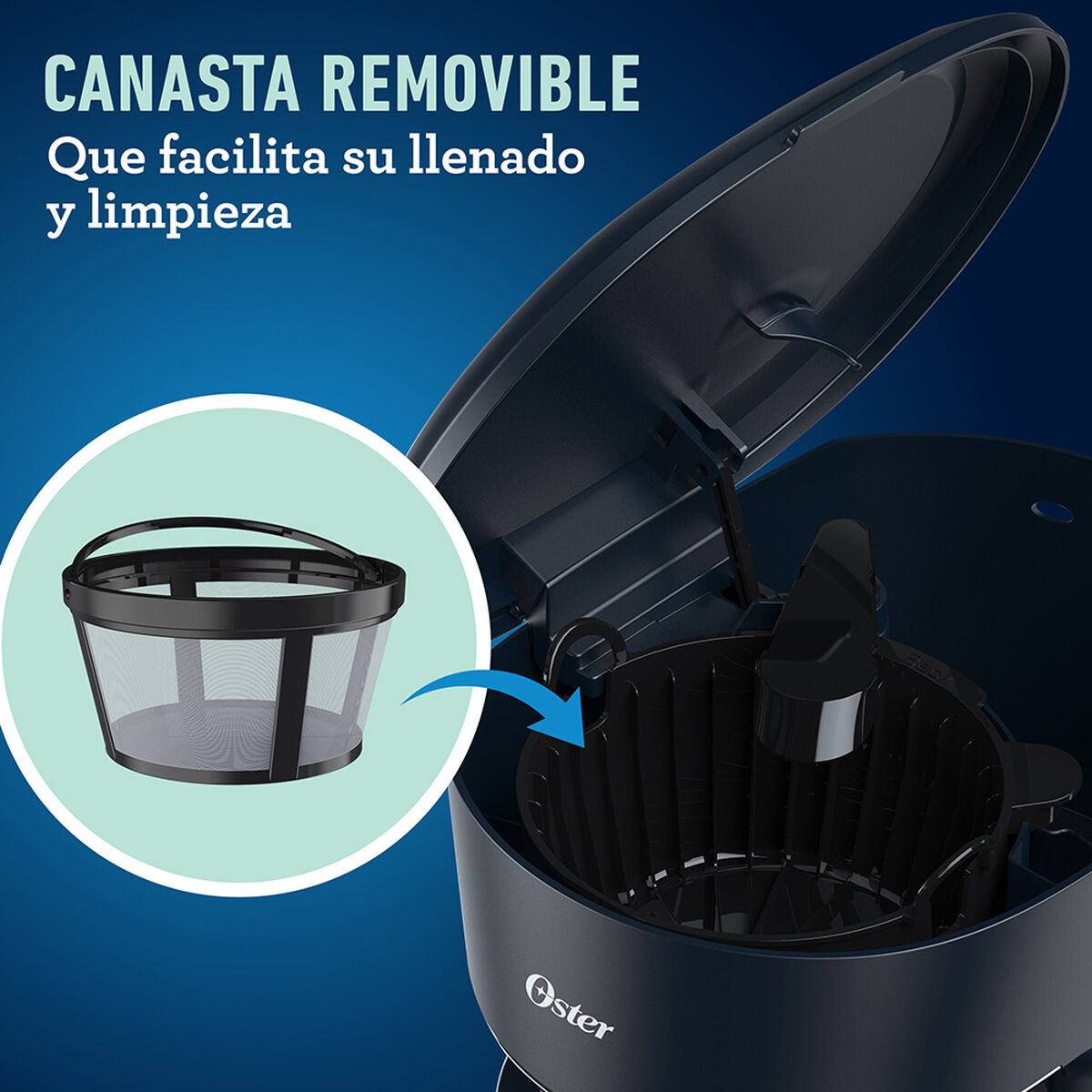 Cafetera Oster BVSTDCP12B-052 1,5 lts.