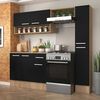 Mueble de Cocina Vekkahome Madri 1 Cajón 7 Puertas Negro Café