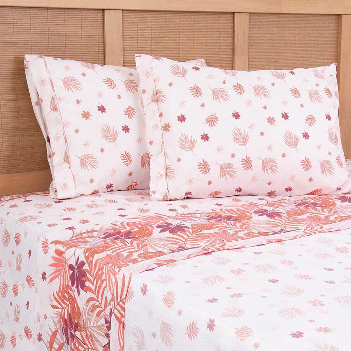 Juego de S&aacute;banas Plumetti King Estampada Ginko