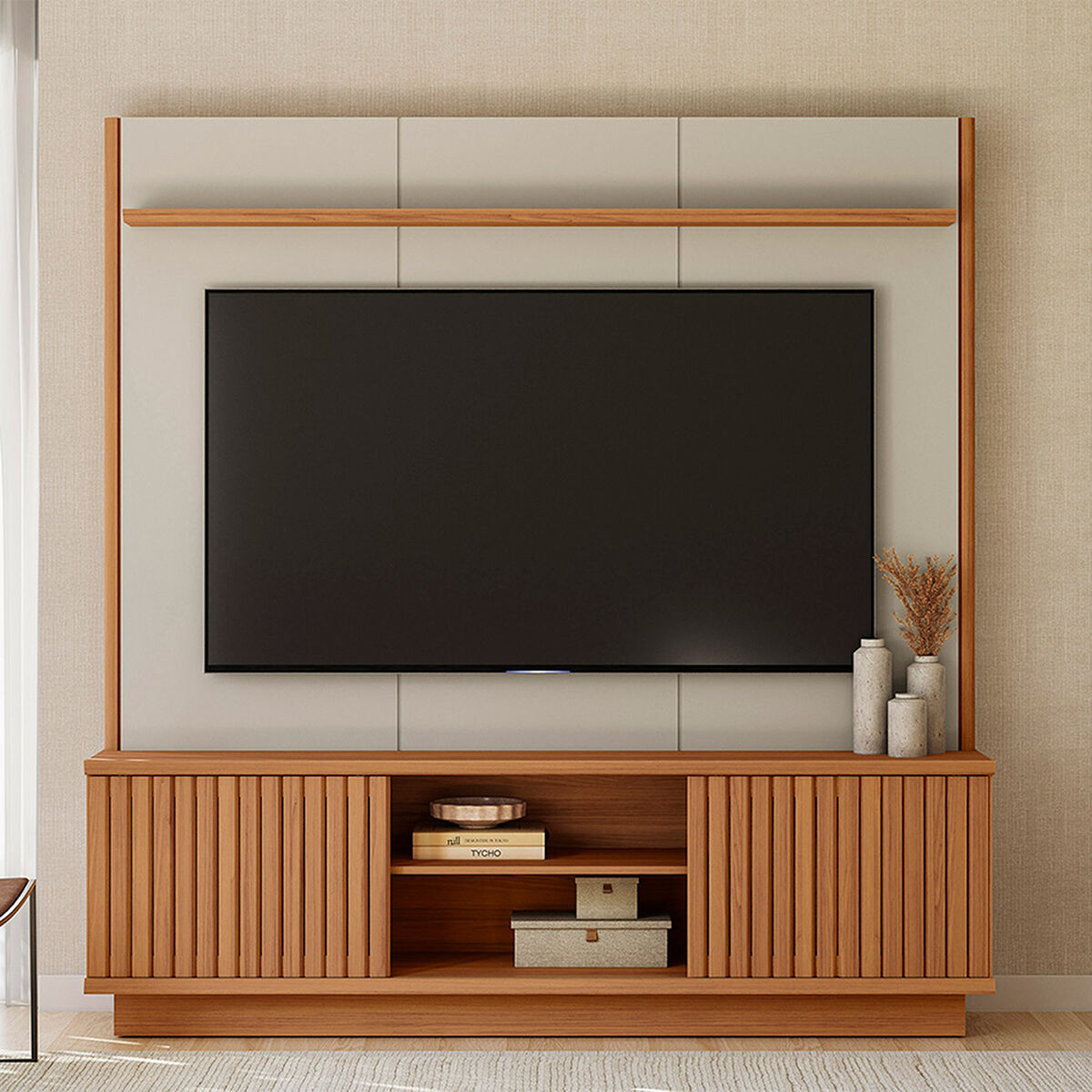 Home TV Di Poretti Design Ravenna Hasta 75" Caf&eacute; Claro