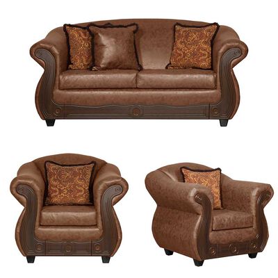 Imagen 1 del producto Juego de Living Black Factory Estambul 4 Cuerpos Terracota