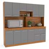 Mueble de Cocina Vekkahome Buck 1 Caj&oacute;n 12 Puertas Gris