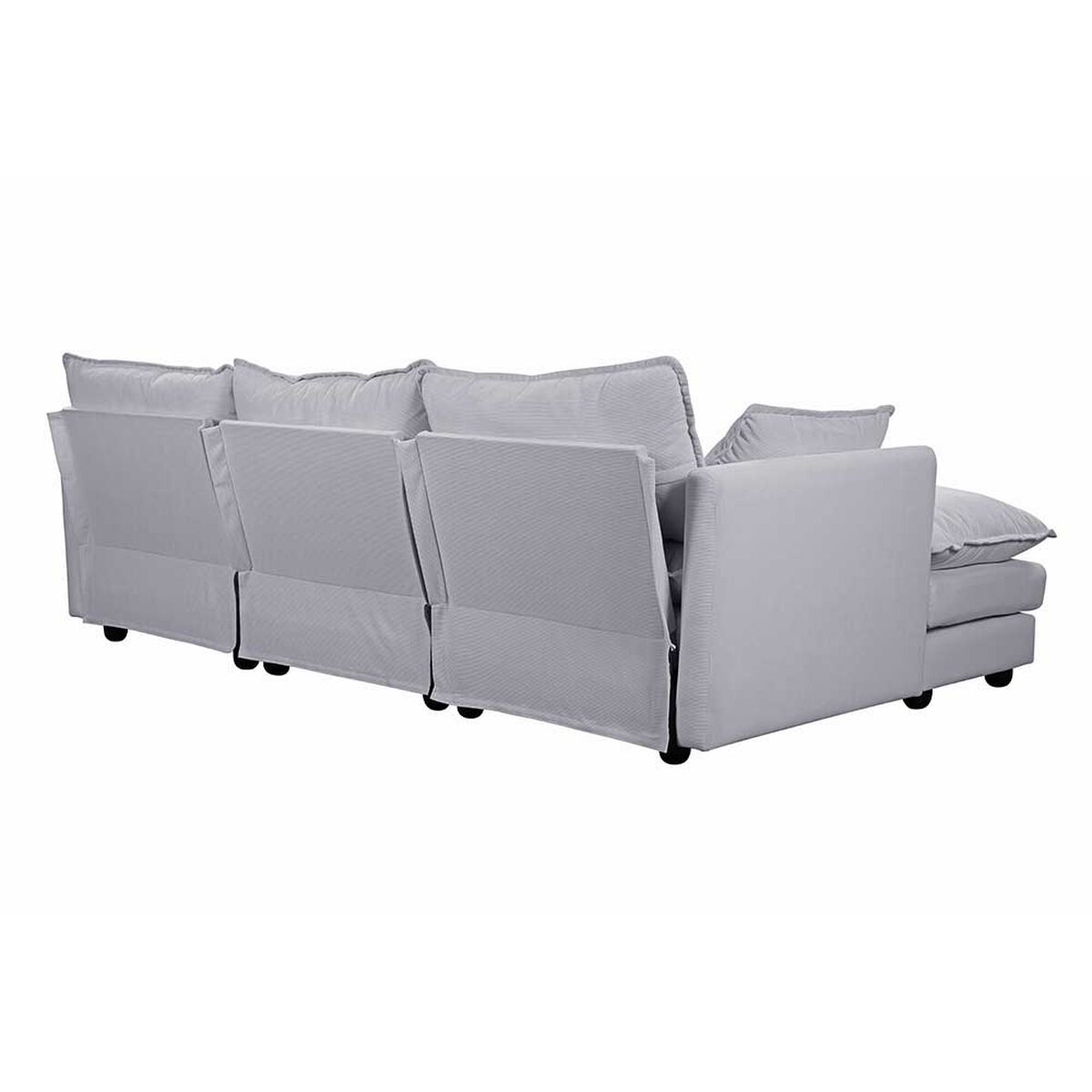 Seccional Izquierdo o Derecho Casanova Samantha Moderno 3 cuerpos + Ottoman Gris