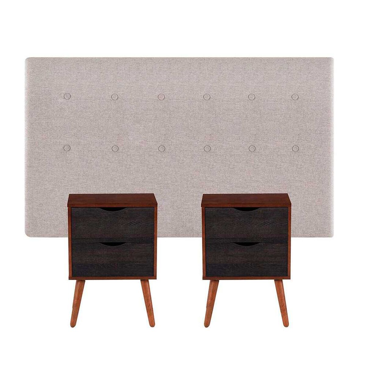 Respaldo 2 Plazas + 2 Veladores CIC Tigris