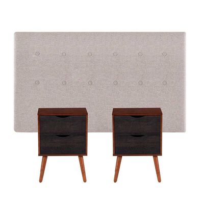 Respaldo 2 Plazas + 2 Veladores CIC Tigris