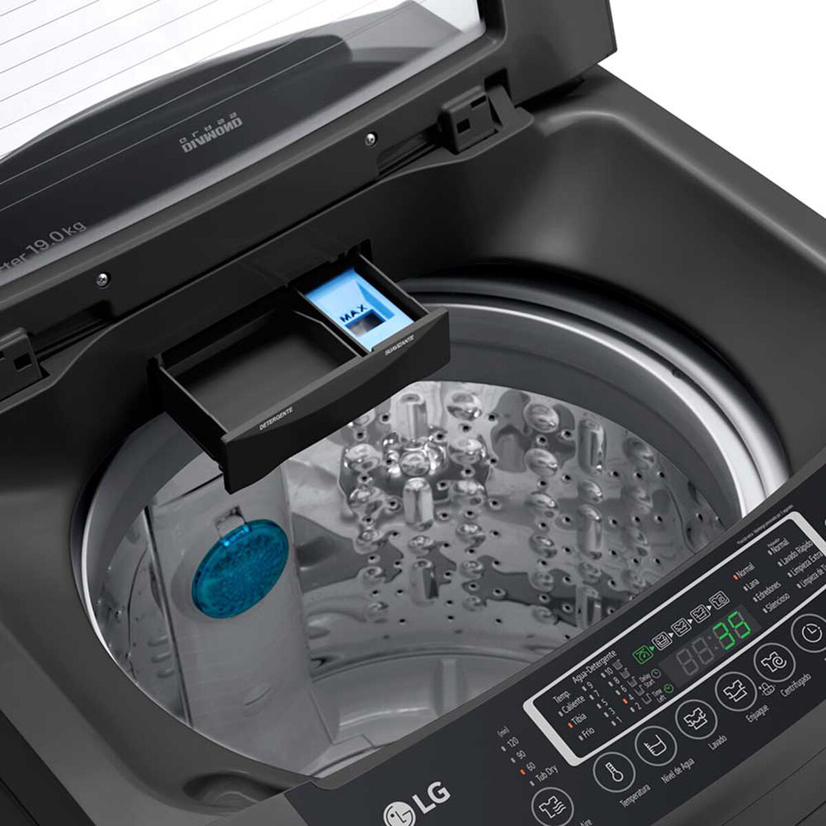 Lavadora Automática LG WT19MPB 19 kg.